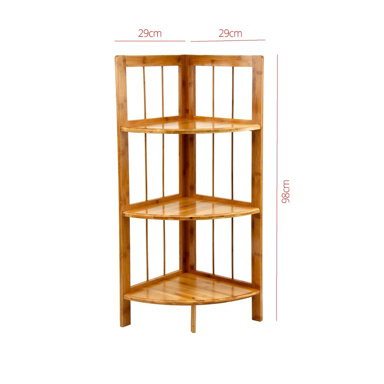 3 Tier Bamboo Wooden Shoe Rack Multipurpose Use Wooden Rack 29 x 98cm 8785 (Parcel Rate)