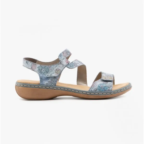 659C7-90 Ladies Leather Sandals Multi