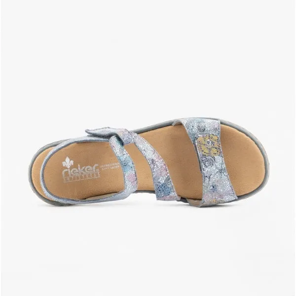659C7-90 Ladies Leather Sandals Multi