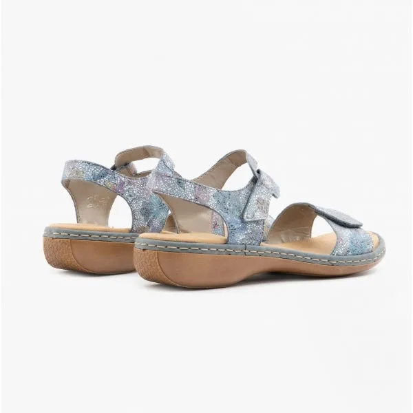 659C7-90 Ladies Leather Sandals Multi