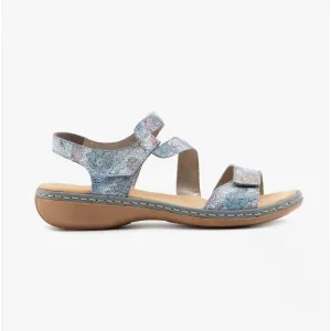 659C7-90 Ladies Leather Sandals Multi