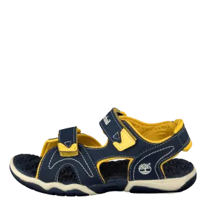 Adventure 2-strap sandal Navy/Yellow