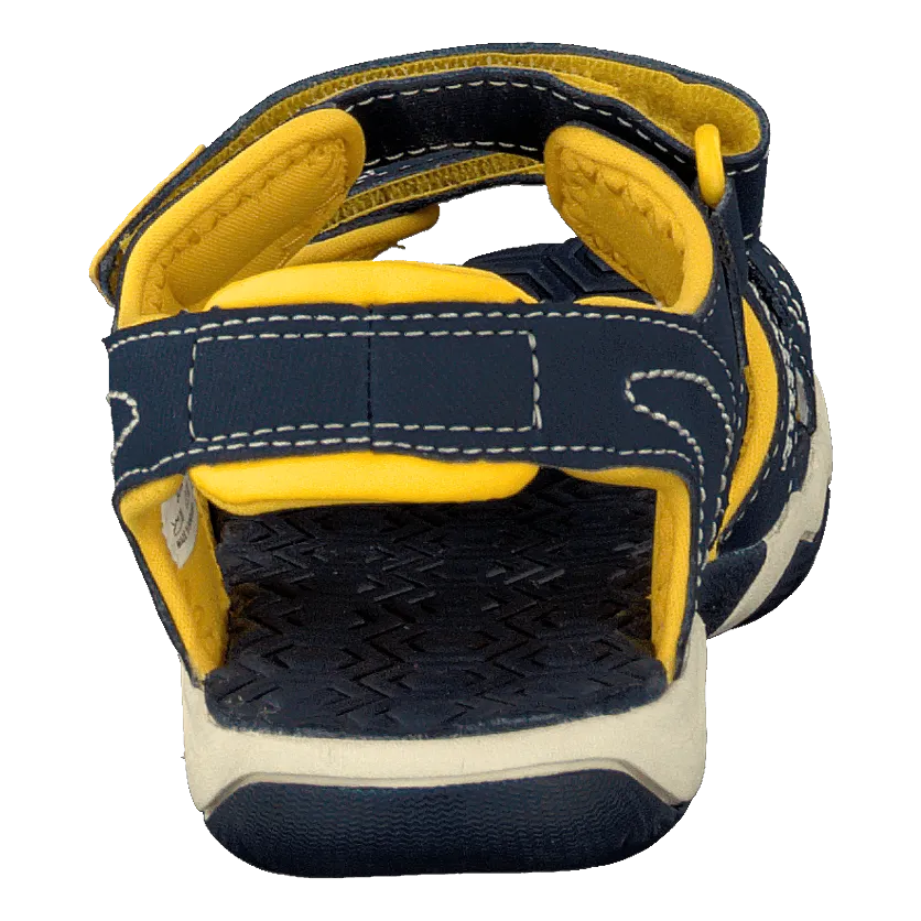 Adventure 2-strap sandal Navy/Yellow