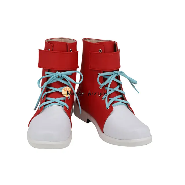 Anime JoJos Bizarrere Adventurere Ghiaccioio Cosplay Shoes Boots Custom Made Halloween Party Cosplay Costume Props Blue Curly Short Wig