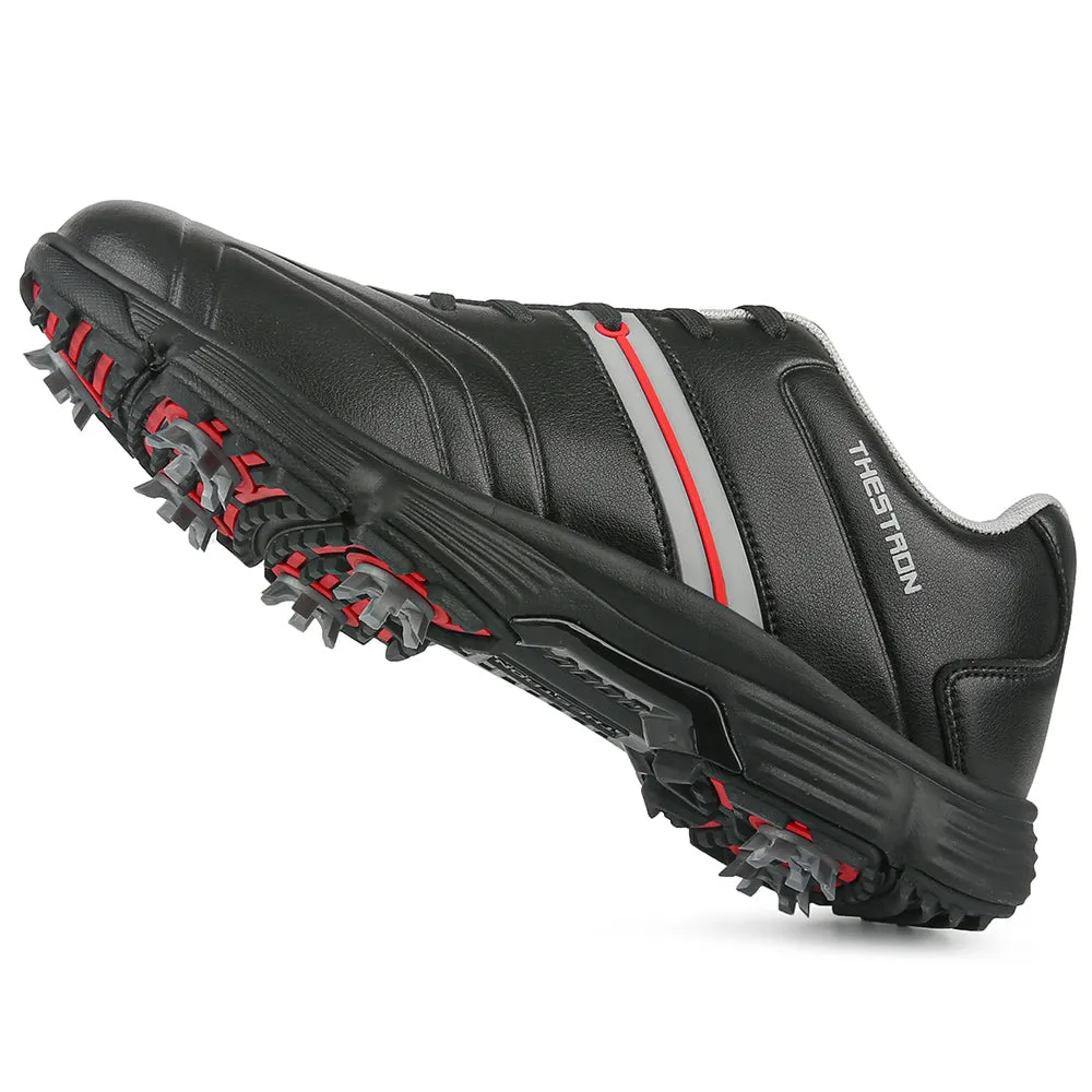 Ask Echo G517 Men's Professional Spikes Golf Shoes / Black