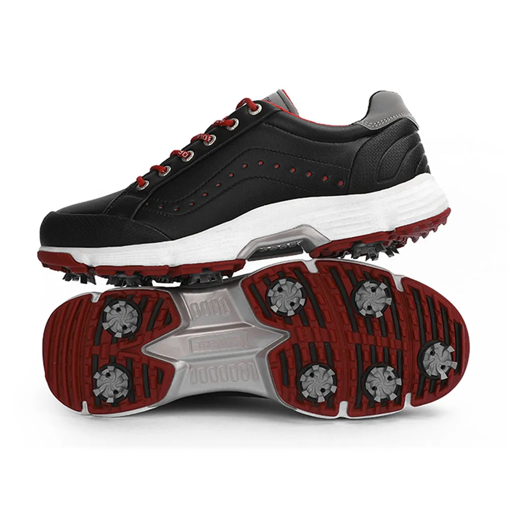 Ask Echo G716 Men's Professional Spikes Golf Shoes / Black