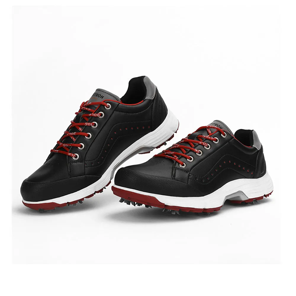 Ask Echo G716 Men's Professional Spikes Golf Shoes / Black