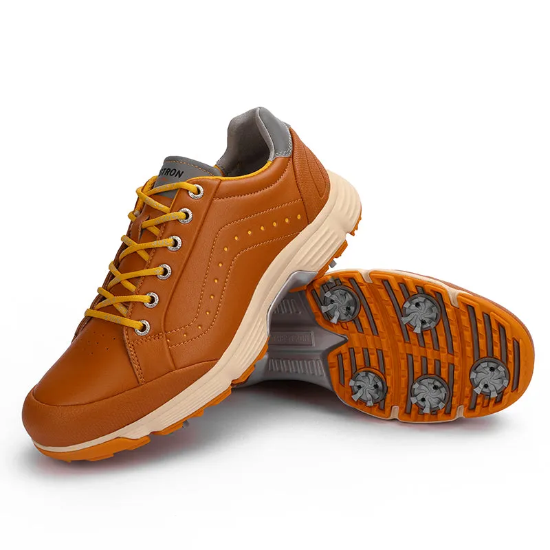 Ask Echo G716 Men's Professional Spikes Golf Shoes / Brown