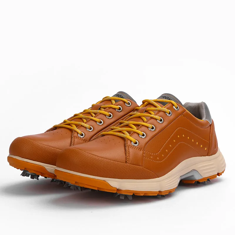 Ask Echo G716 Men's Professional Spikes Golf Shoes / Brown