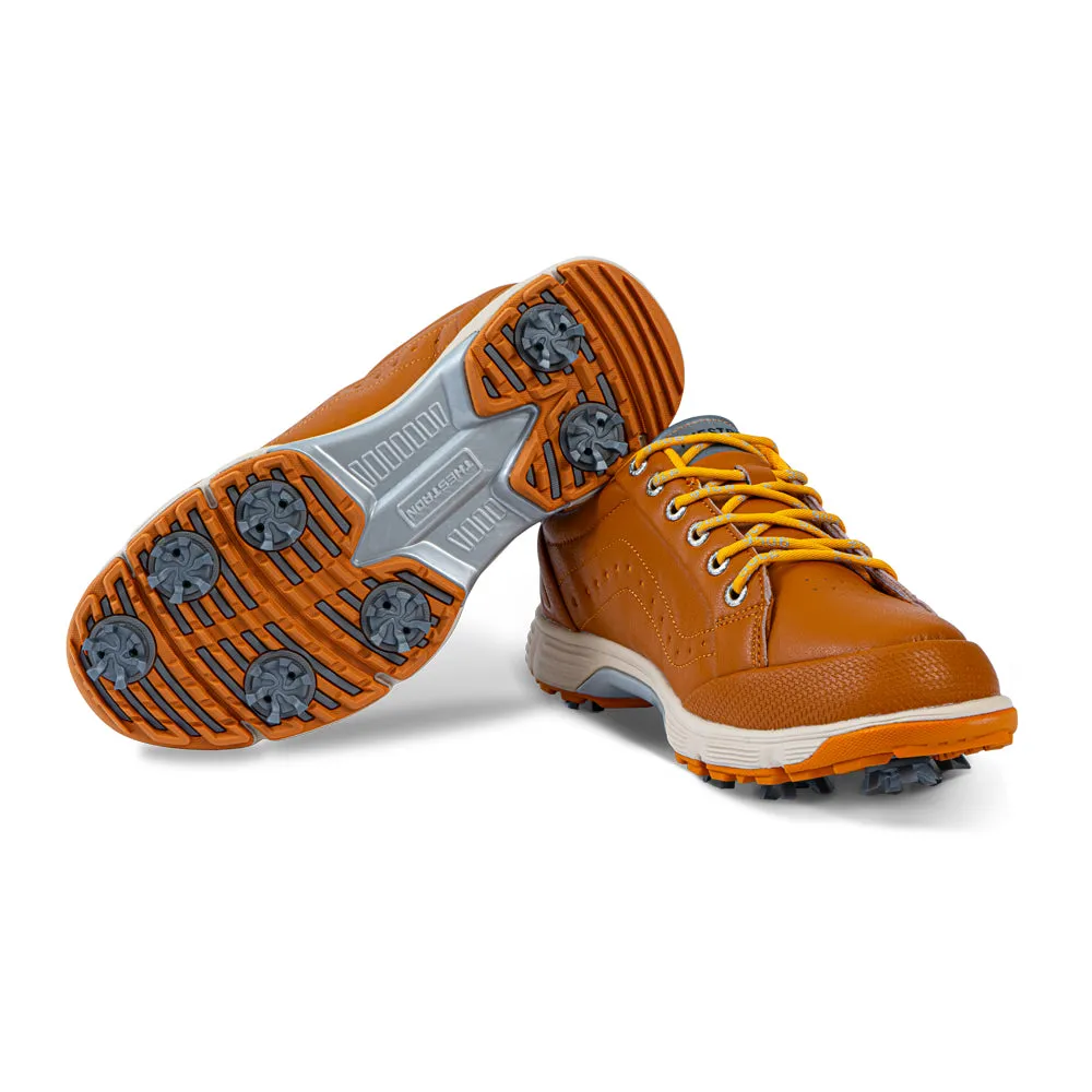 Ask Echo G716 Men's Professional Spikes Golf Shoes / Brown