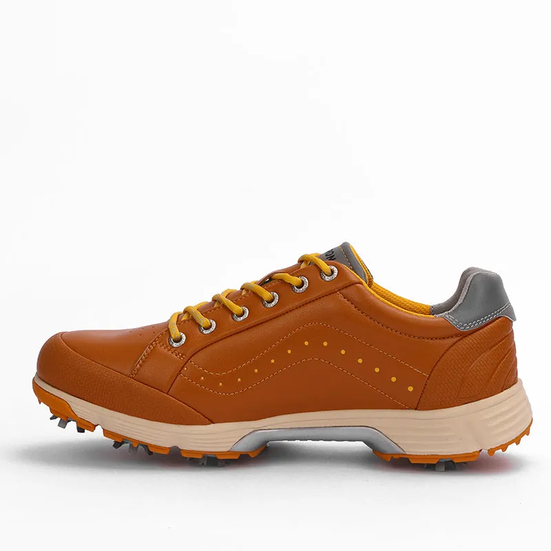 Ask Echo G716 Men's Professional Spikes Golf Shoes / Brown
