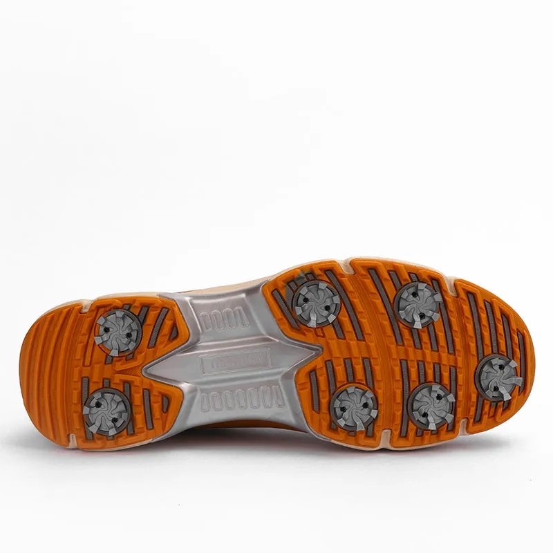 Ask Echo G716 Men's Professional Spikes Golf Shoes / Brown