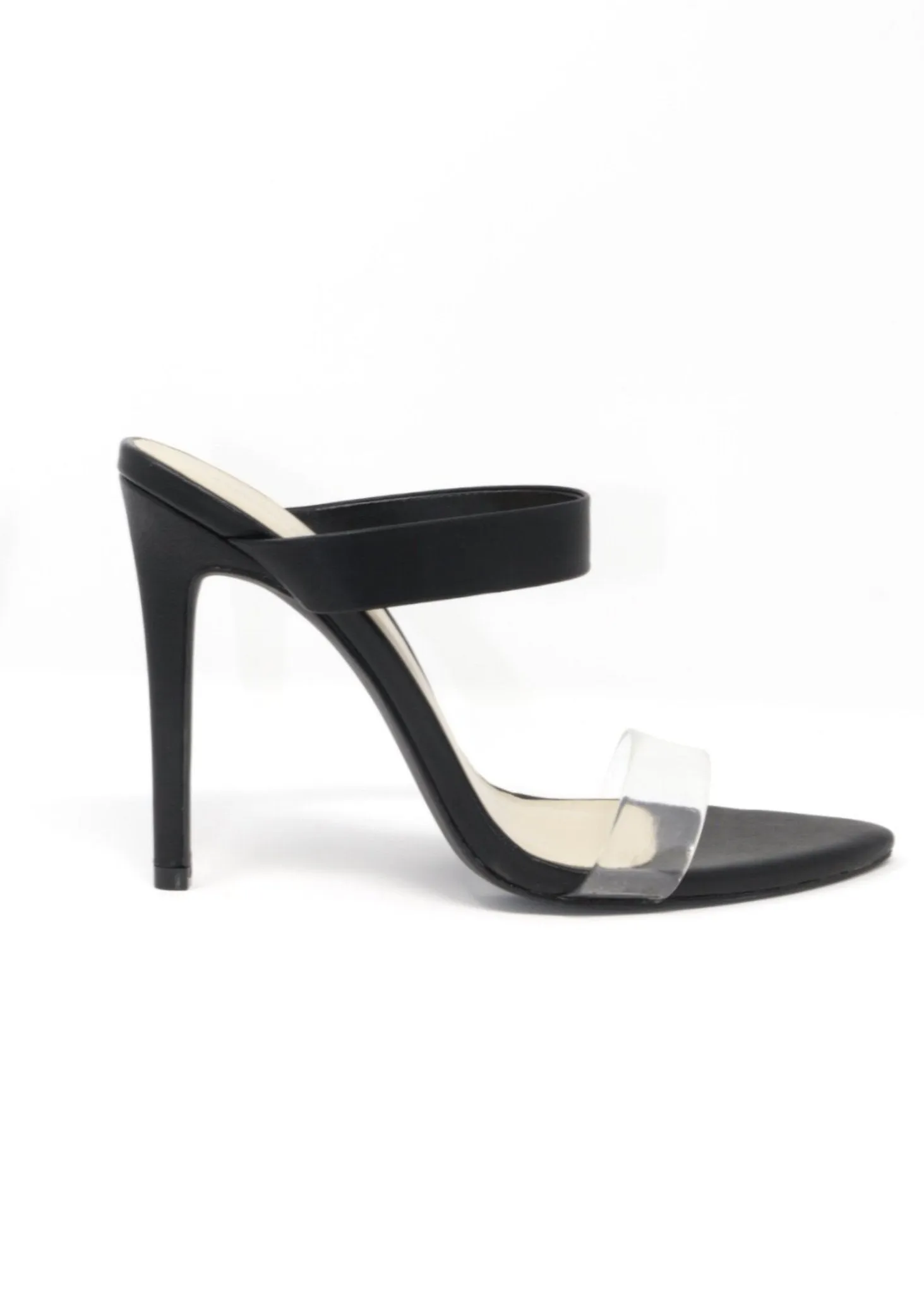 Audrey Black Slide-on Heels