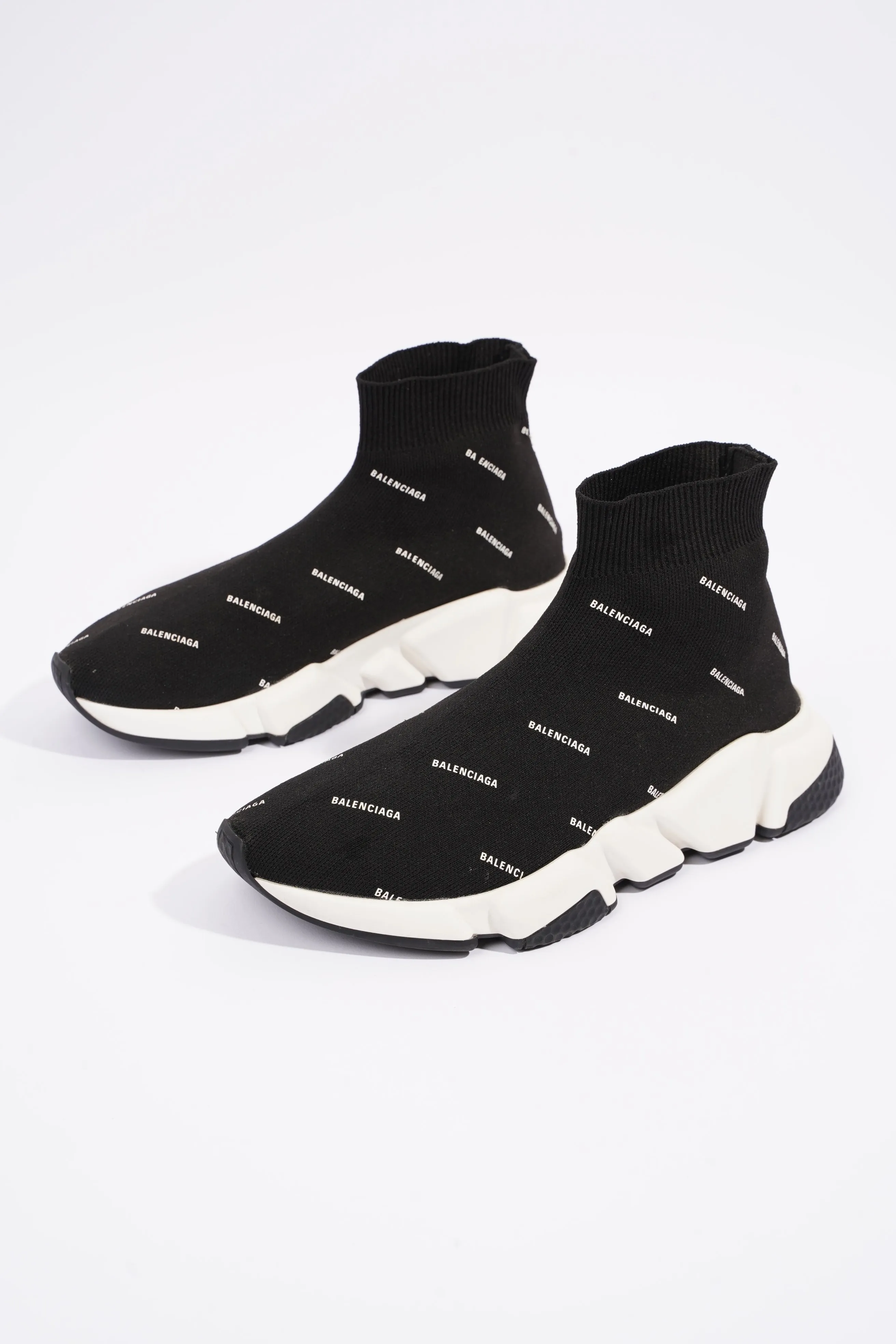 Balenciaga Womens Speed Black Printed All Over EU 37 / UK 4