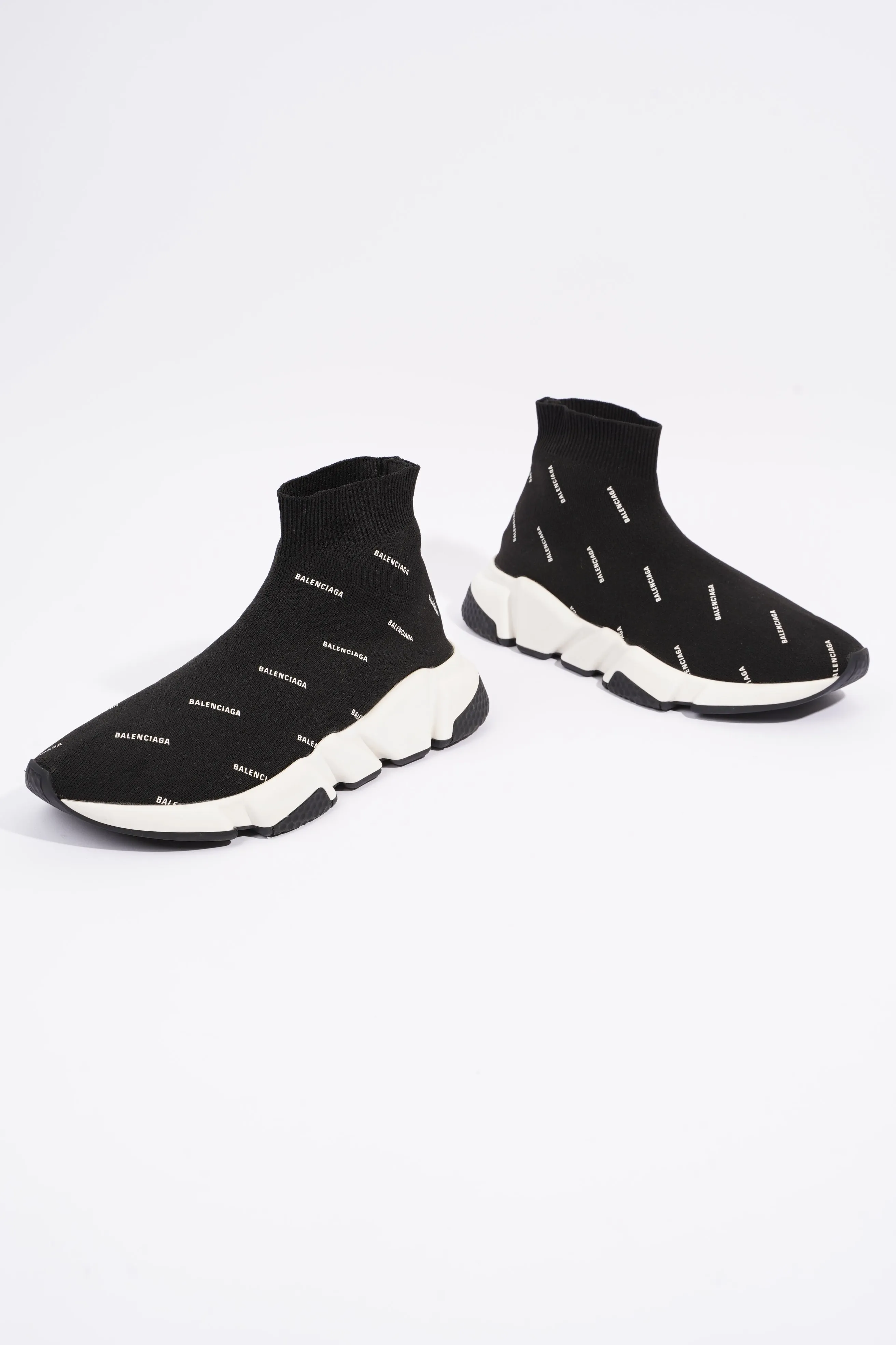 Balenciaga Womens Speed Black Printed All Over EU 37 / UK 4