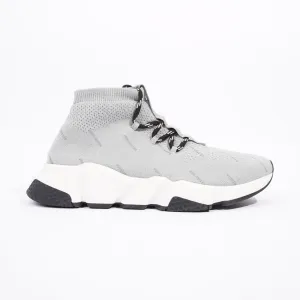 Balenciaga Womens Speed Lace Up Grey Logo All Over EU 38 / UK 5