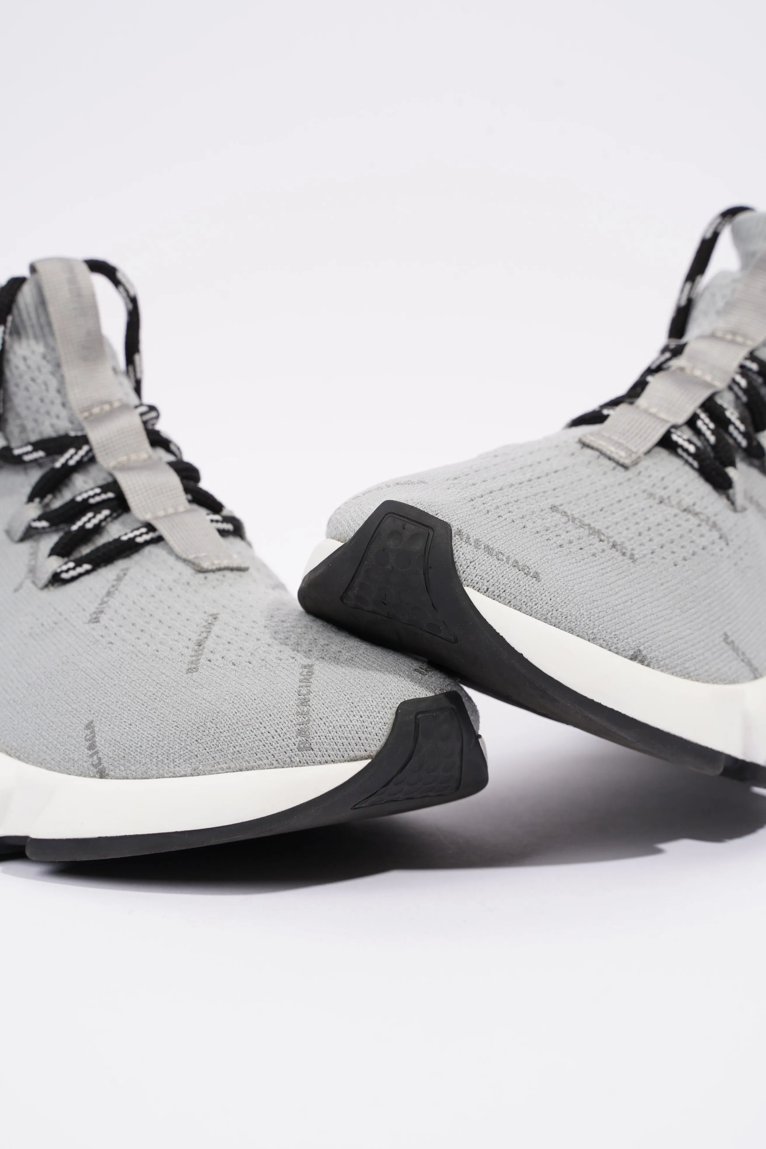 Balenciaga Womens Speed Lace Up Grey Logo All Over EU 38 / UK 5