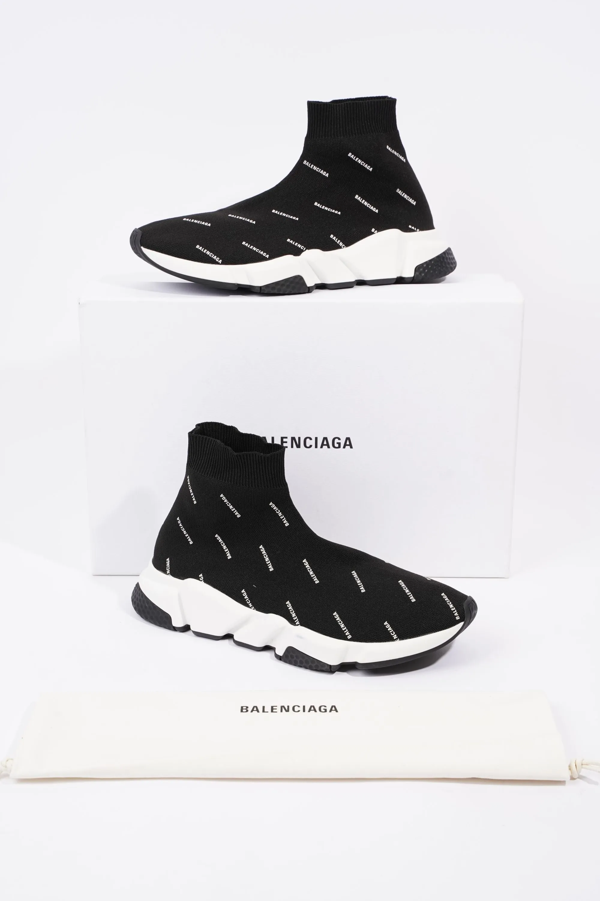 Balenciaga Womens Speed Print All Over Black EU 41 / UK 8