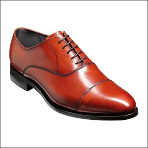 Barker Duxford Rosewood Calf Oxford Toe Cap@