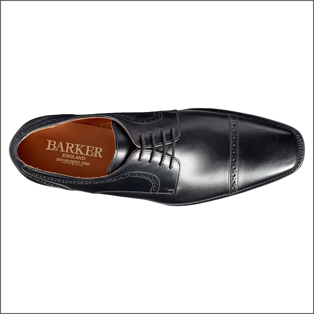 Barker Leo Black Calf Derby Shoe@