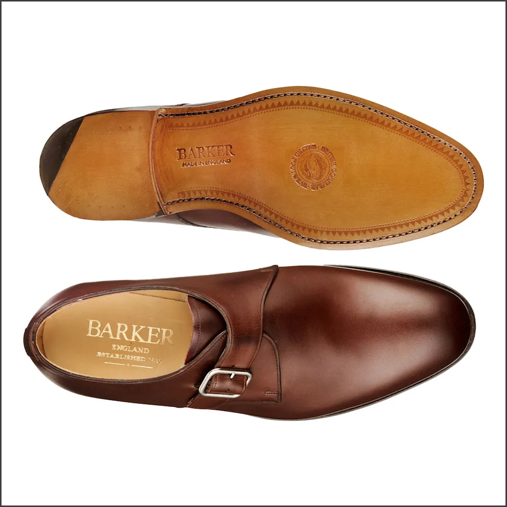 Barker Northcote Ebony Calf Monk Strap--