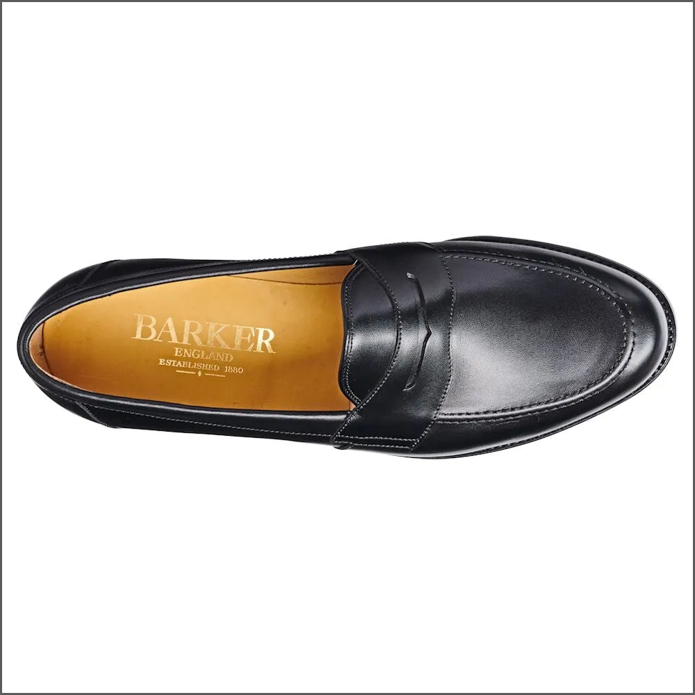 Barker Portsmouth - Black Calf Loafer@