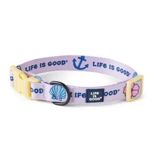 Beach Icons Dog Collar