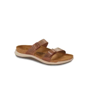 Birkenstock Sierra Cross Town Waxy Oiled Leather Ginger Brown Sandals