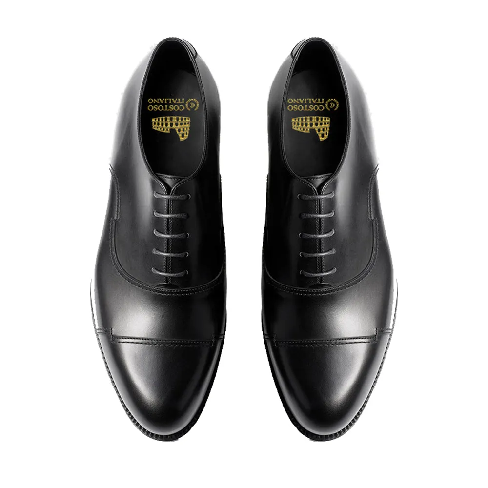 Black Leather Broxtowe Balmoral Oxfords