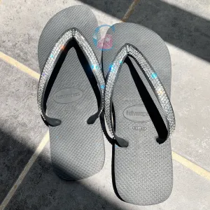 Black Thick Strap Havaianas - 3 Rows *