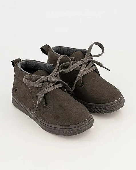 Boys Charcoal High Top Shoe
