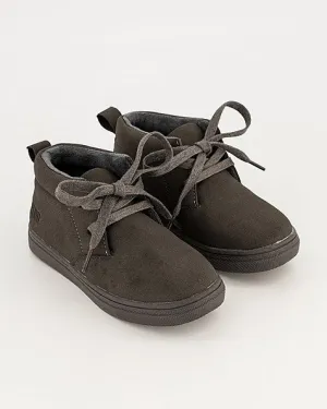 Boys Charcoal High Top Shoe