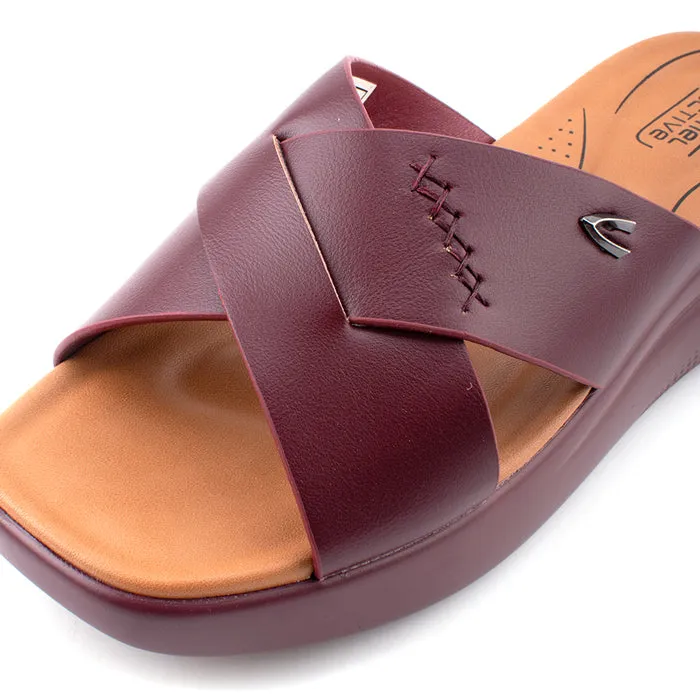 camel active Women Victoria 1 Cross-Strap Sandals -782402-YR01SV-29-MAROON