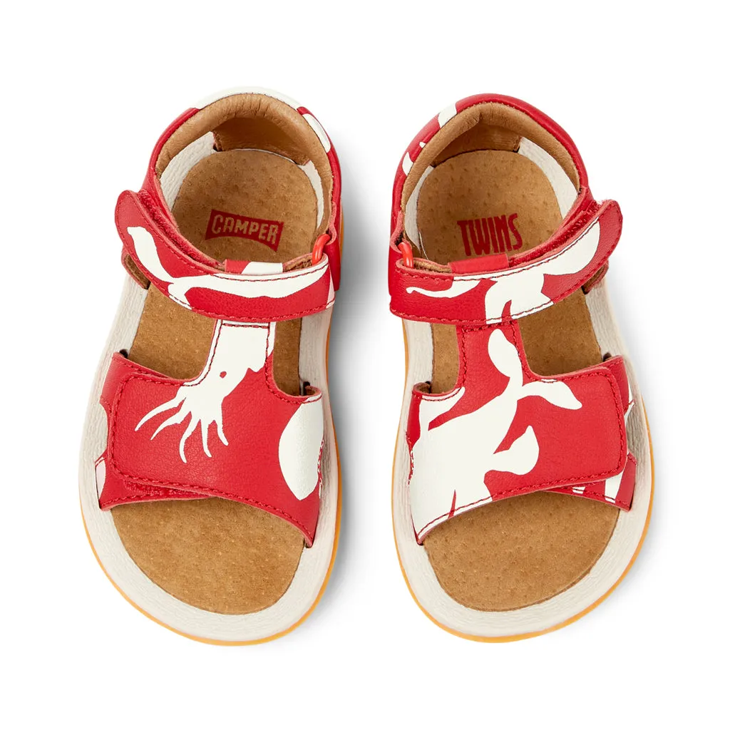 Camper For Kids Printed Velcro Strap Sandals