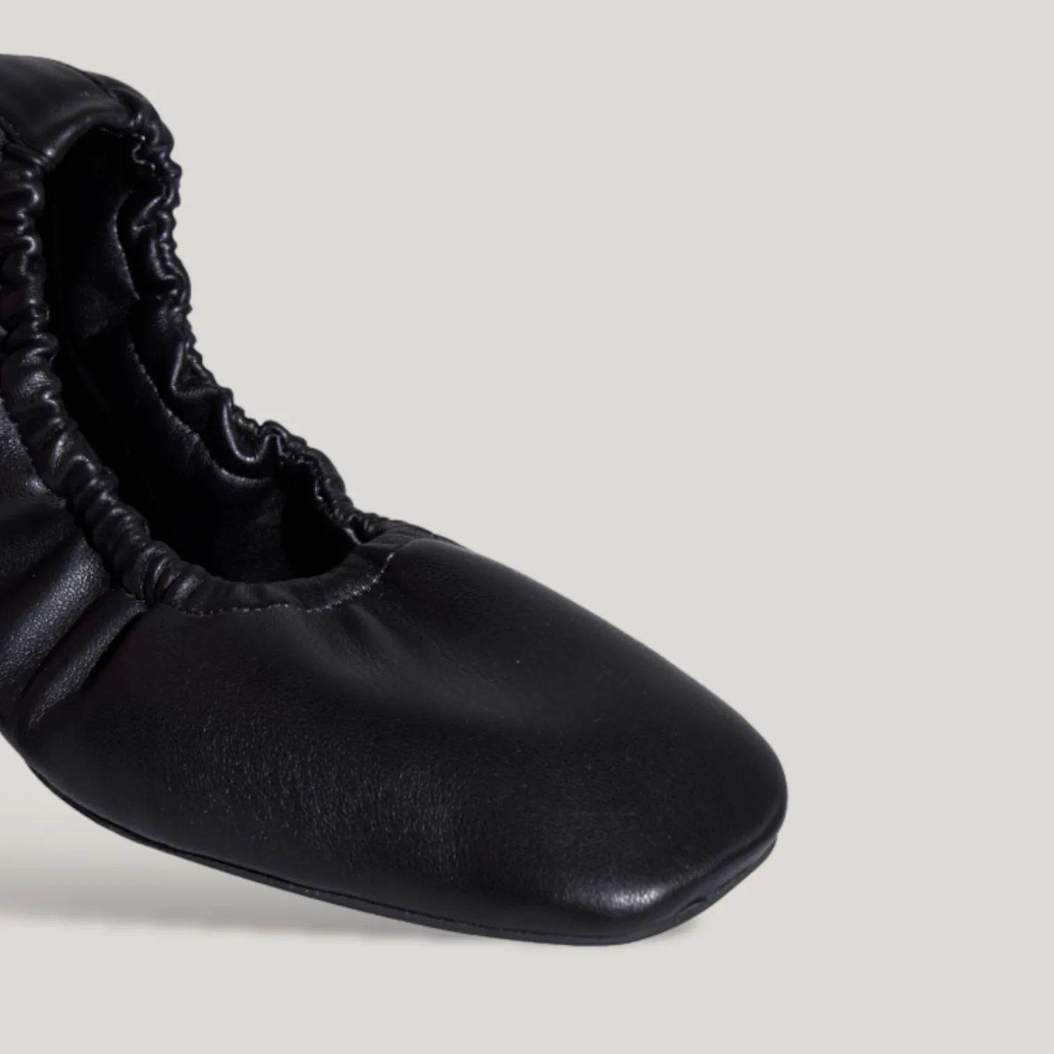 CARLA | Black Vegan Nappa - Ballet Flats