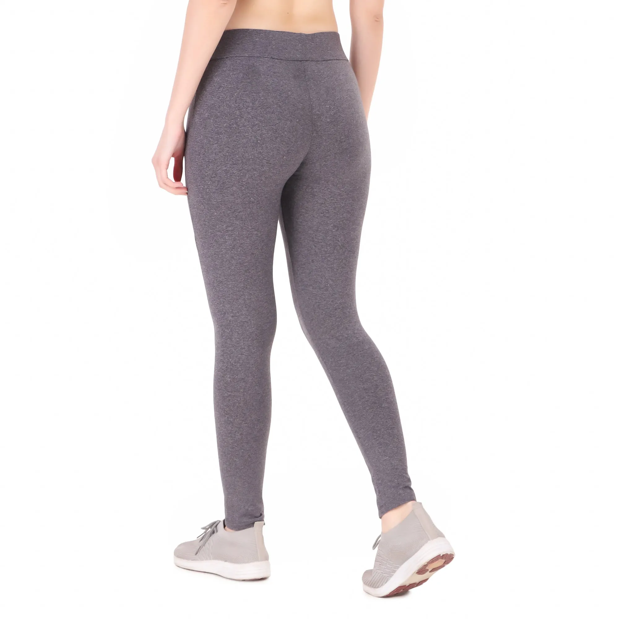 Color-block Legging/Tights For Women (Grey Melange)