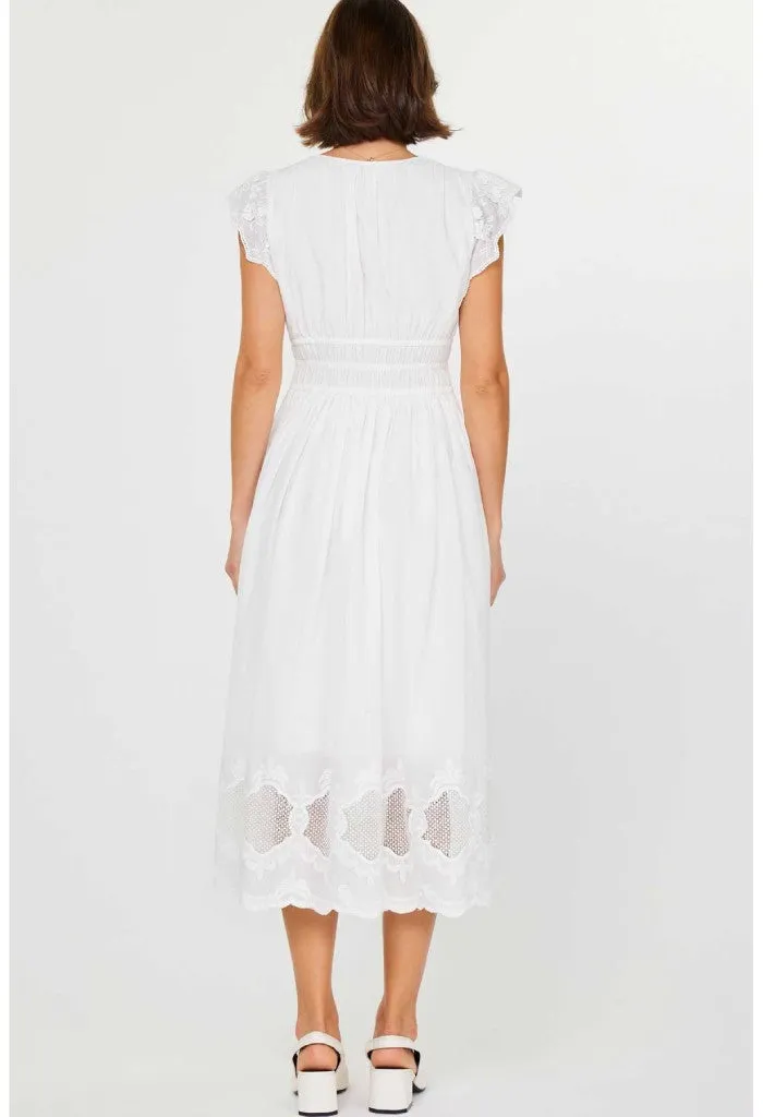 Darling Midi Dress-Snow White