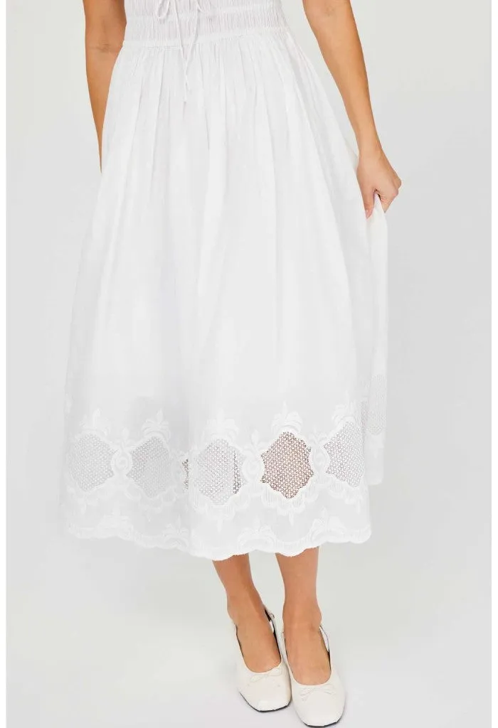 Darling Midi Dress-Snow White
