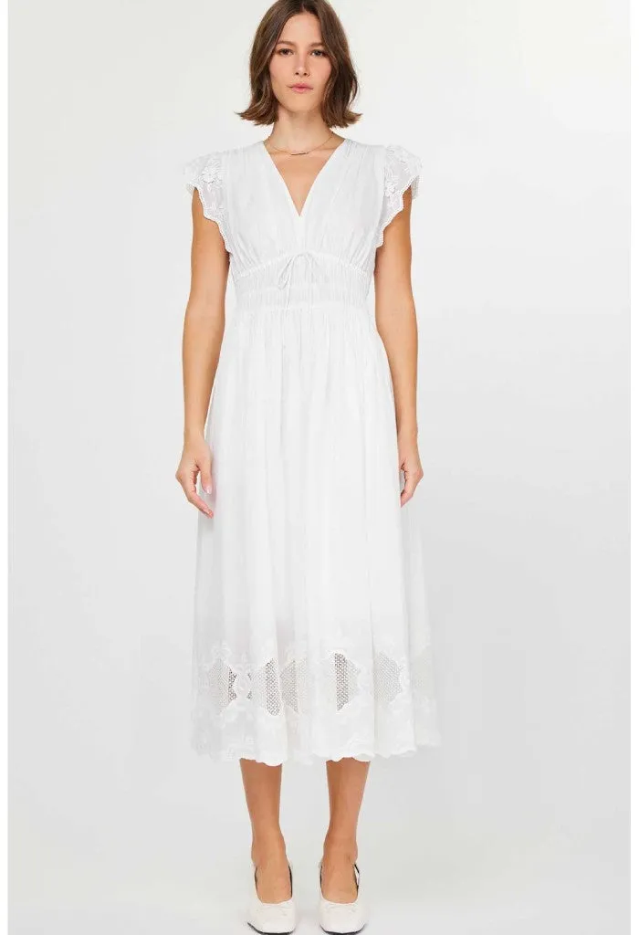 Darling Midi Dress-Snow White