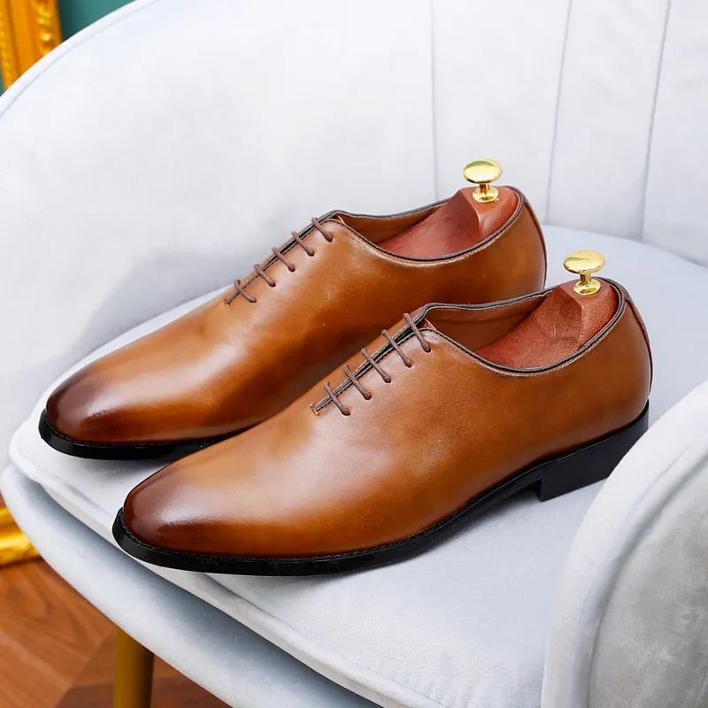DESAI Men&#39;s Business Dress Casual Shoes For Men Soft Genuine Leather Fashion Mens Comfortable Oxford Shoes