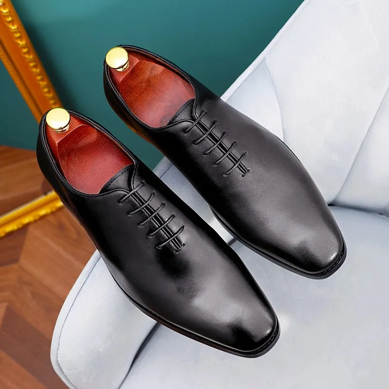 DESAI Men&#39;s Business Dress Casual Shoes For Men Soft Genuine Leather Fashion Mens Comfortable Oxford Shoes