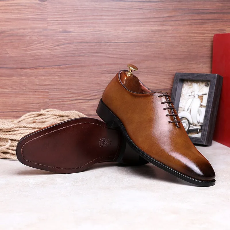 DESAI Men&#39;s Business Dress Casual Shoes For Men Soft Genuine Leather Fashion Mens Comfortable Oxford Shoes