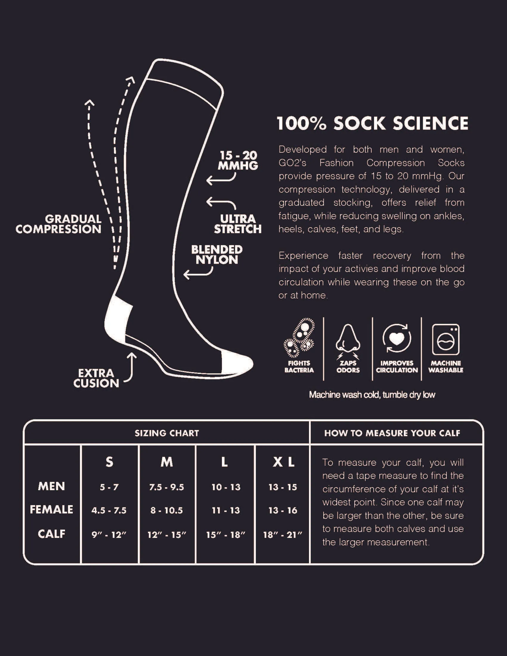 Designer Series Compression Socks Black/Pink/Green