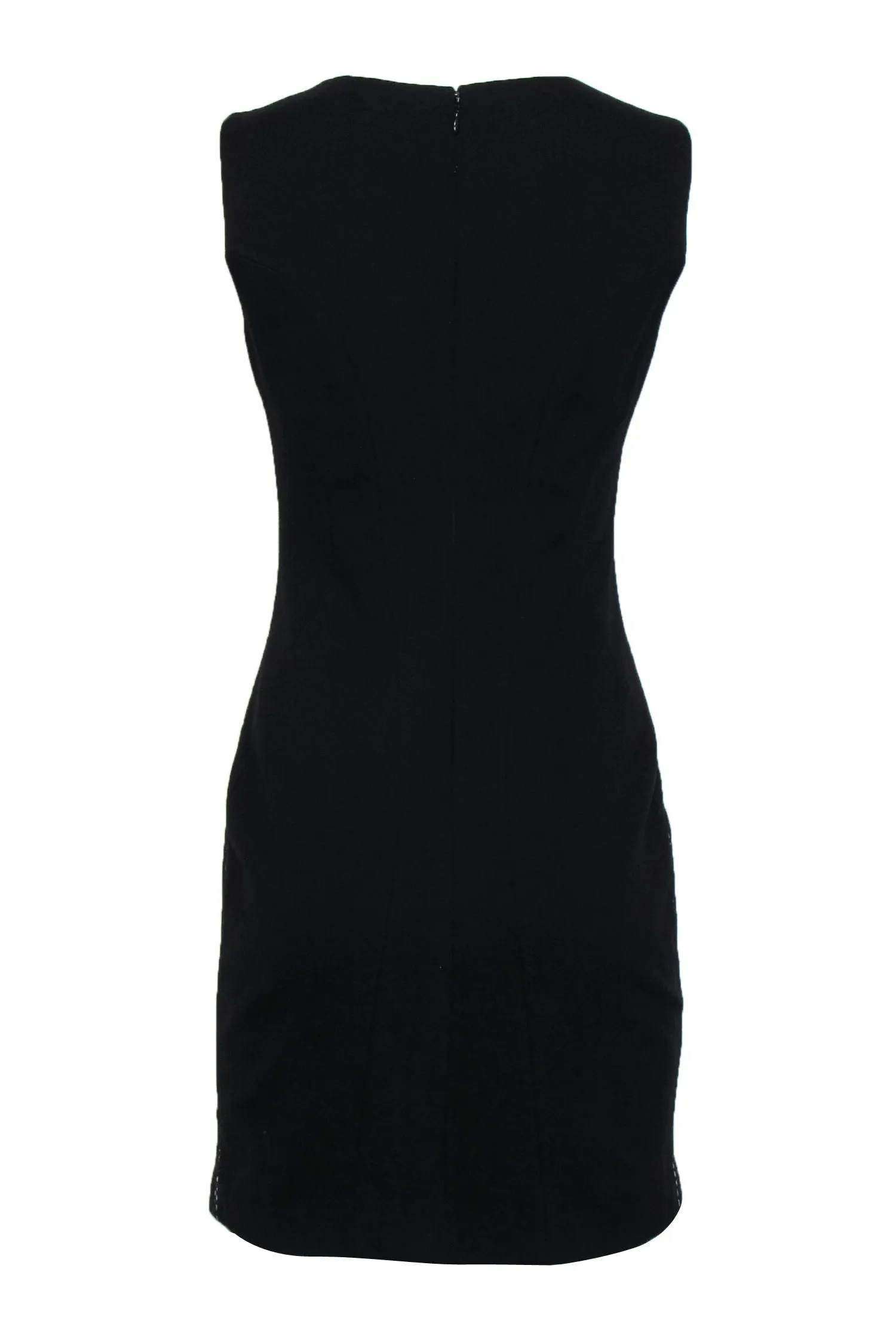Diane von Furstenberg - Black & White Sleeveless Textured Dress Sz 6