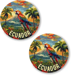 Ecuador Pin Button 2.25 inch 2-Pack  Pinback Button for Jeans Pants Shirt Backpack  Pins for Clothes Hat Cap ID45000