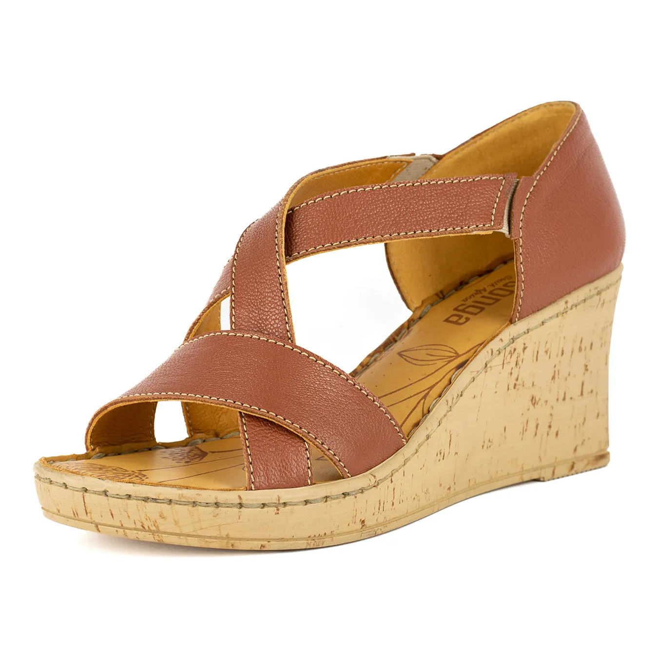 Ekundayo : Ladies High-Heeled Leather Sandal in Suede Cayak