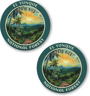 El Yunque National Forest Puerto Rico Pin Button 2.25 inch 2-Pack  Pinback Button for Jeans Pants Shirt Backpack  Pins for Clothes Hat Cap ID45000