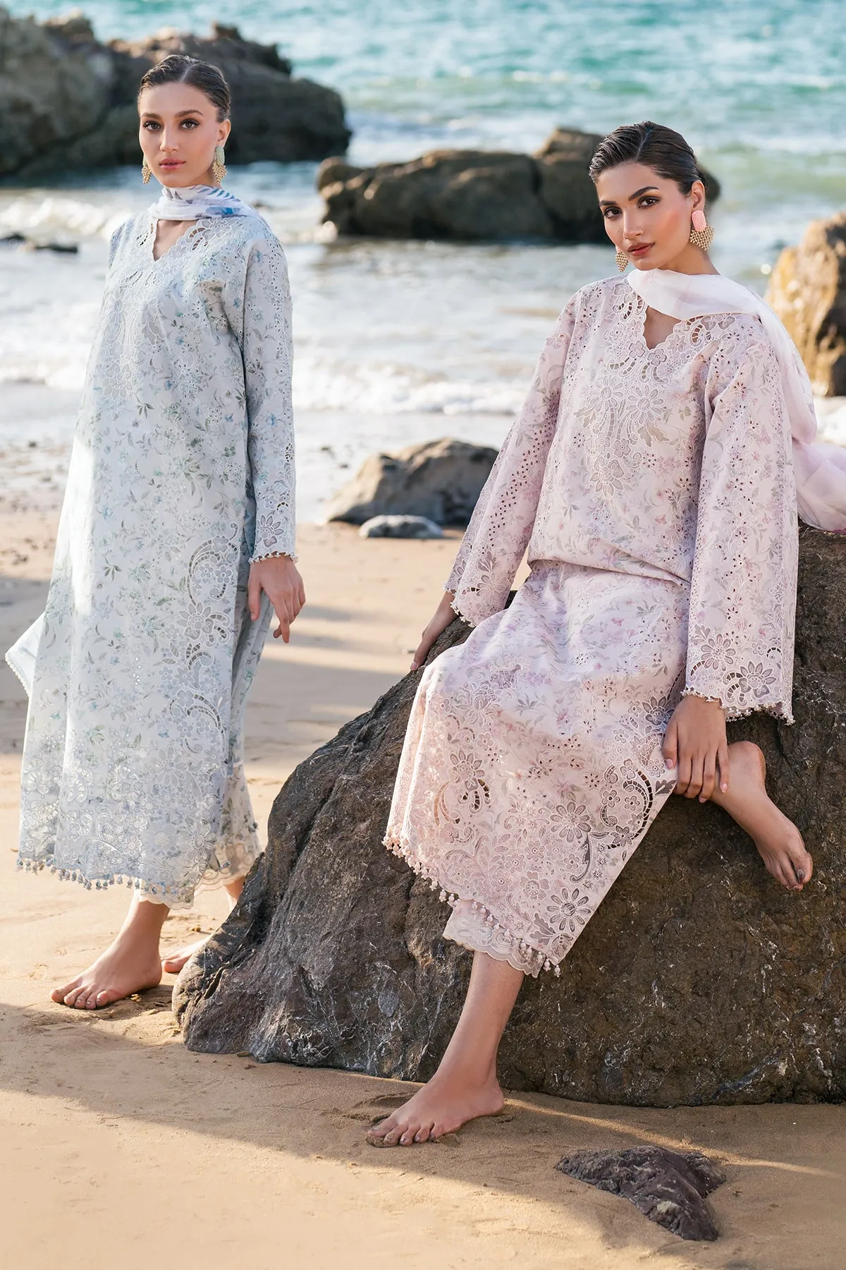 EMBROIDERED PRINTED LAWN UF-4129