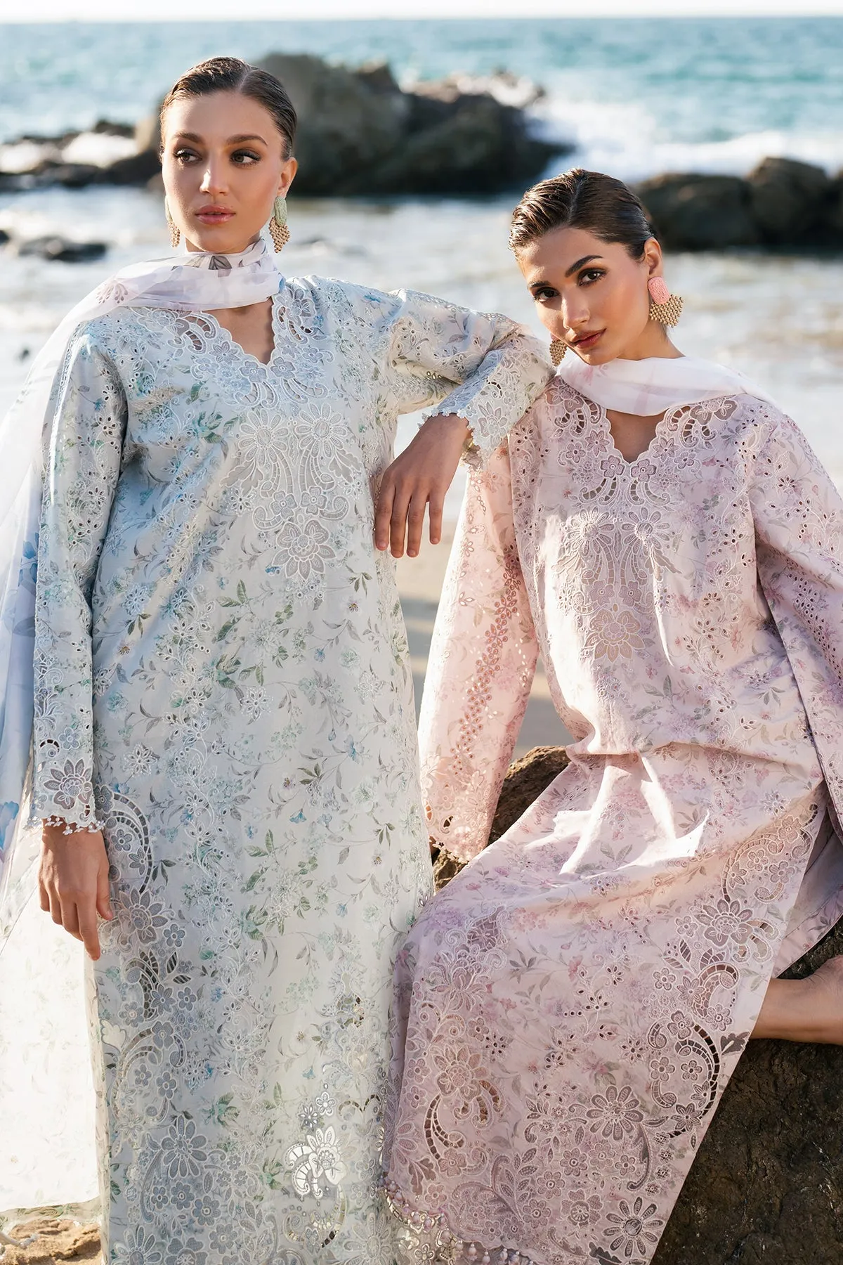EMBROIDERED PRINTED LAWN UF-4129