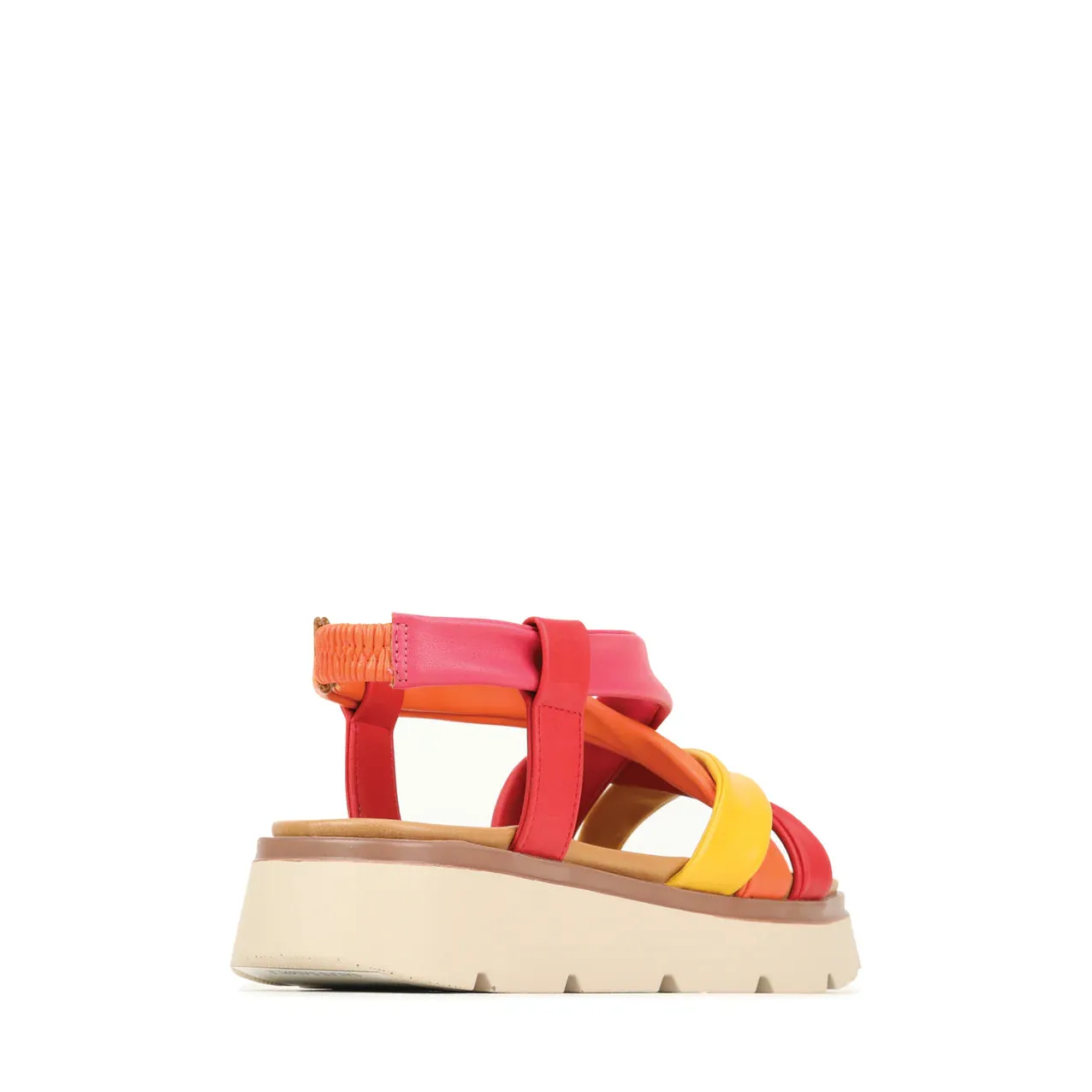 Fettuccine Sandal in Red Multi